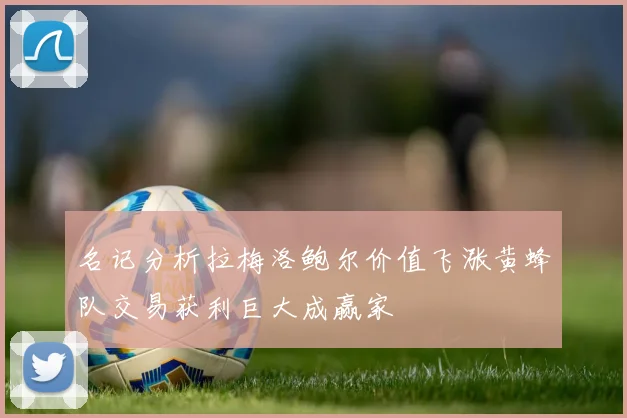 名记分析拉梅洛鲍尔价值飞涨黄蜂队交易获利巨大成赢家
